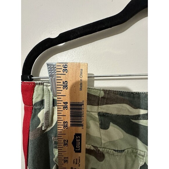 Mother‎ Pants Green The No Zip Misfit Double Time Camouflage Side Stripe Size 26 - Picture 11 of 13